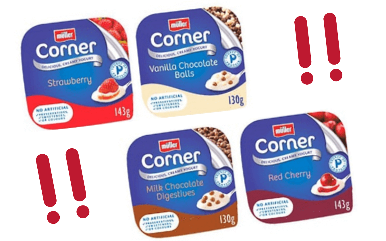 RECALL ALERT: Assorted Müller Yoghurts