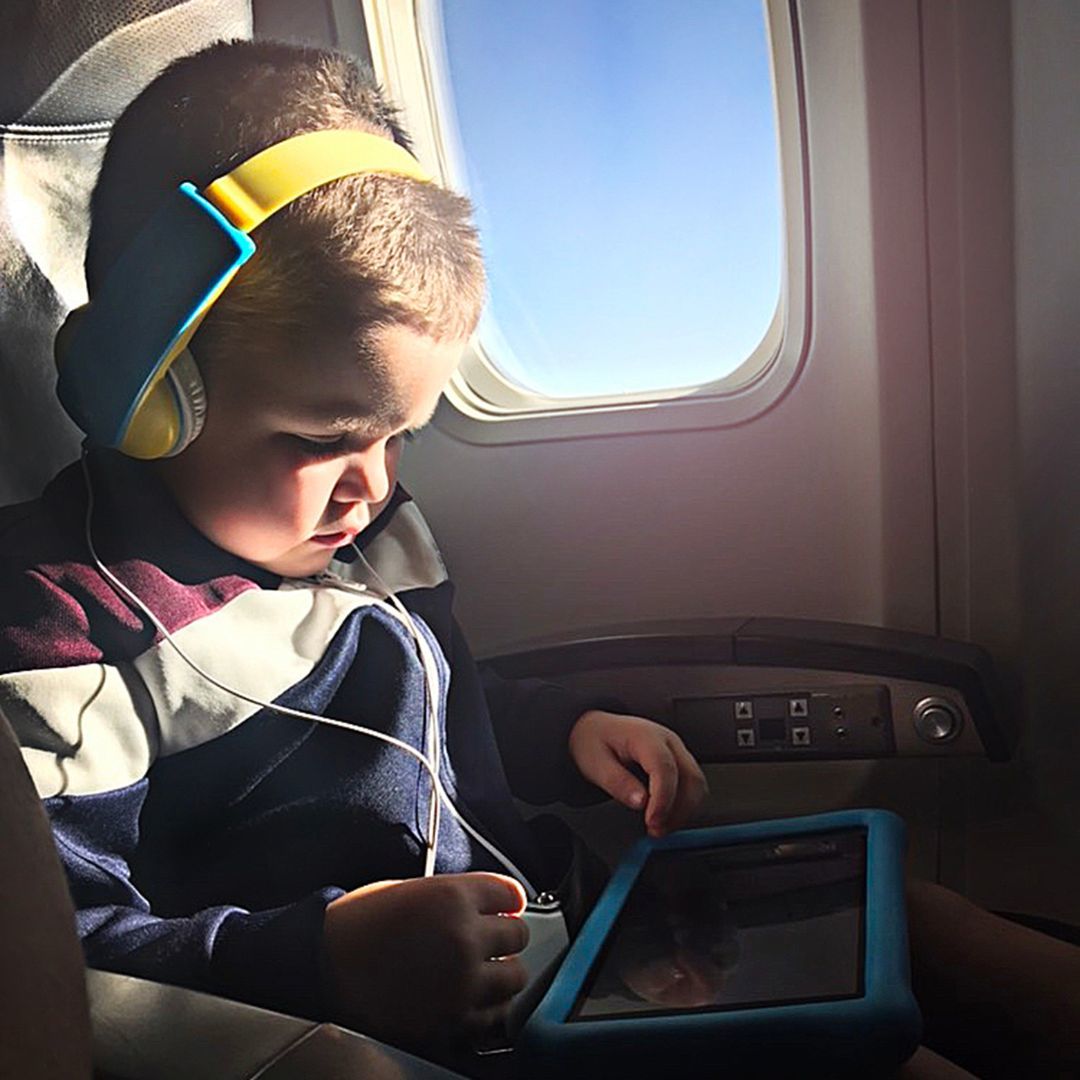 child-on-plane-stock-image