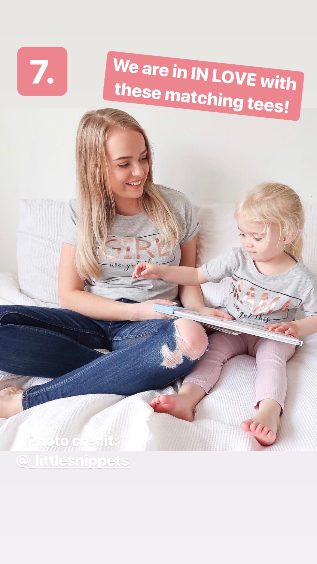 Matching mum and daughter tops