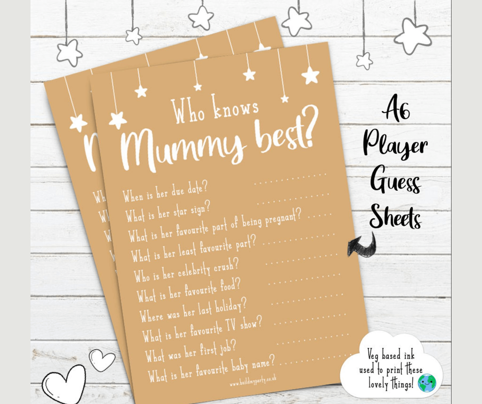 Baby Shower Mum Quiz