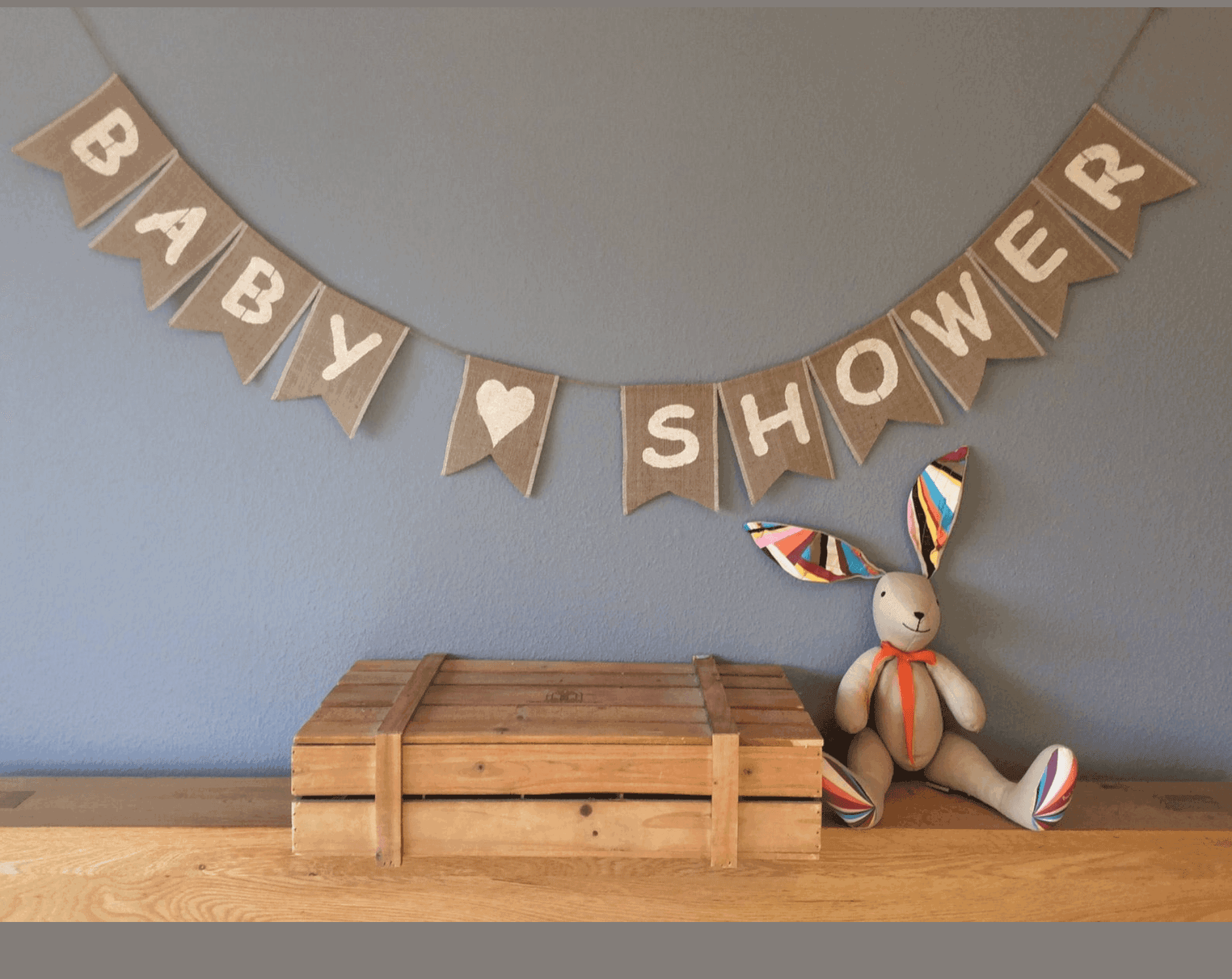 Baby Shower Rustic Bunting Banner