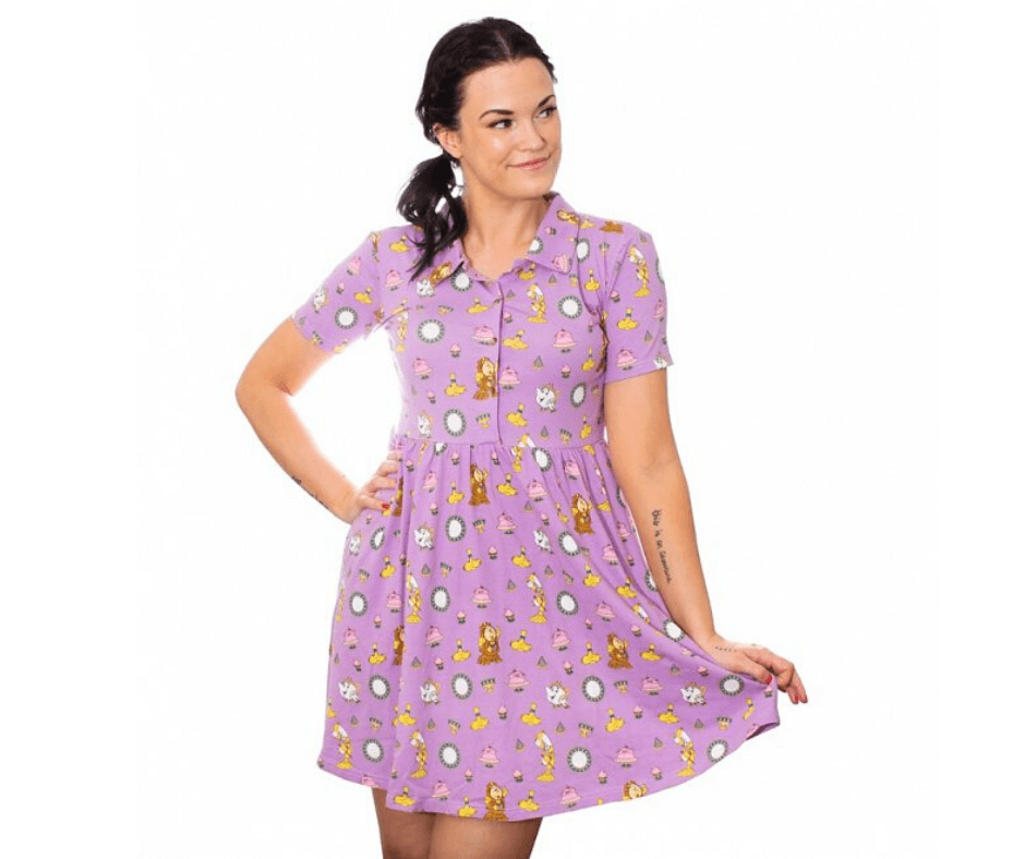 Beauty And The Beast Button Up Dress