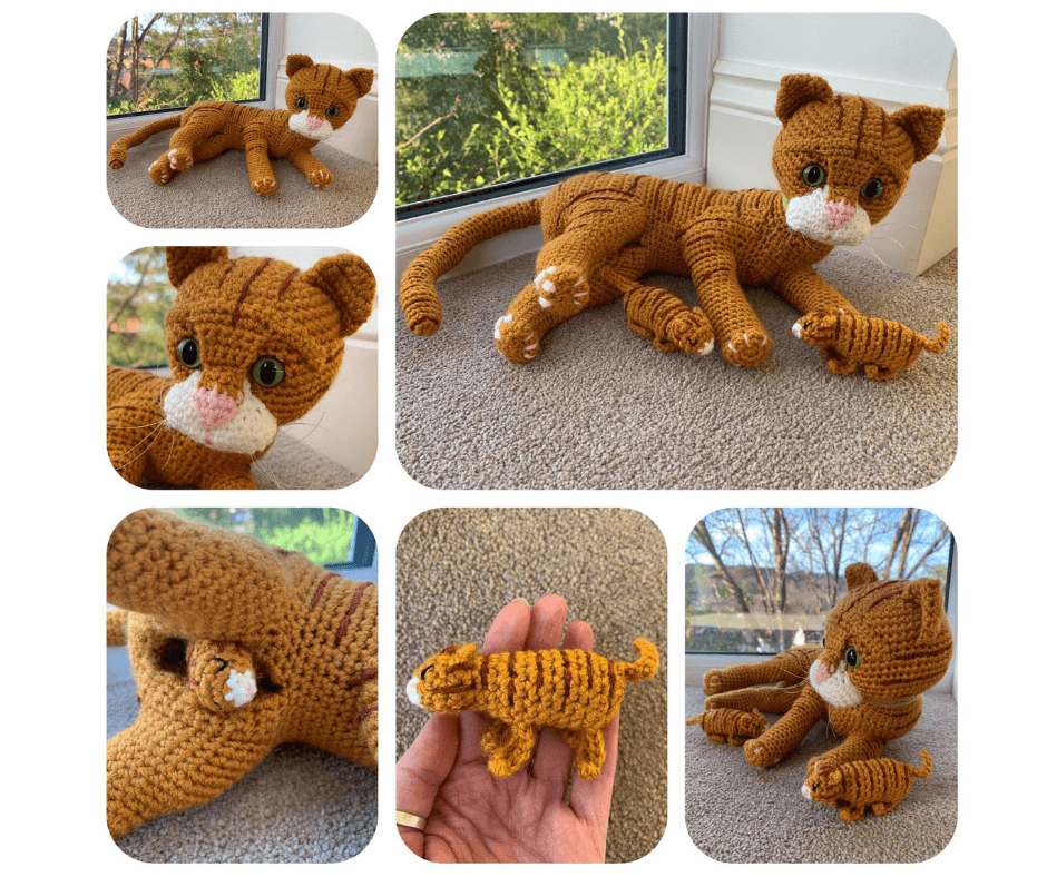 Cat with Kittens Crochet Pattern