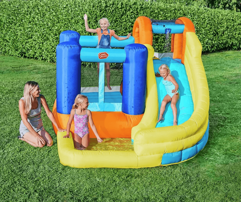 Chad Valley 9.5ft Inflatable Funhouse with Pool and Slide