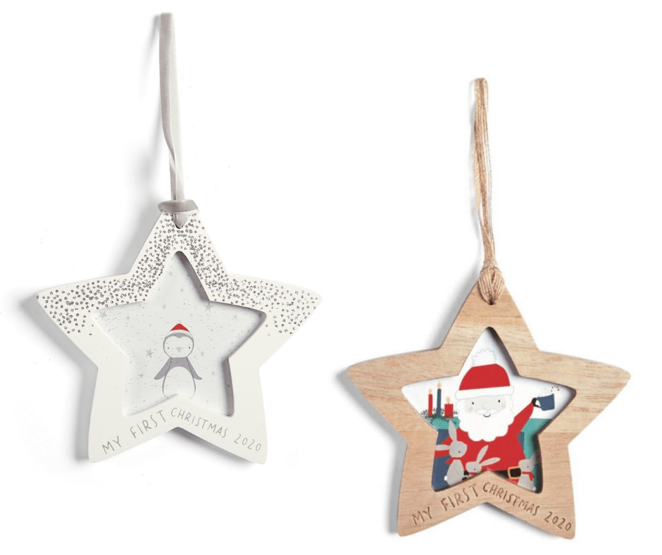 Christmas Hanging Star Frame White:Wood - 2020