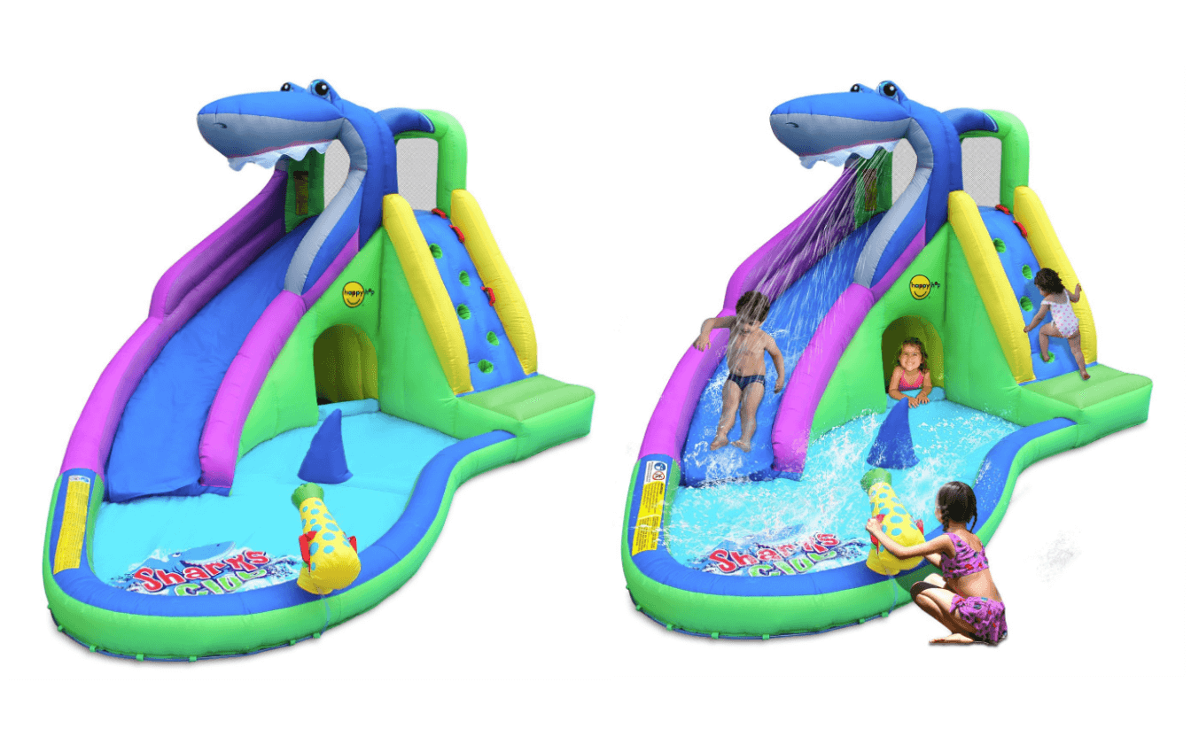 Happy Hop Sharks Club Inflatable Mega Water Slide!