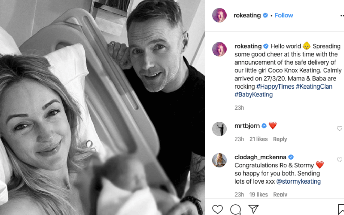 Ronan Keating's Wife Has Given Birth To Baby No. 2!