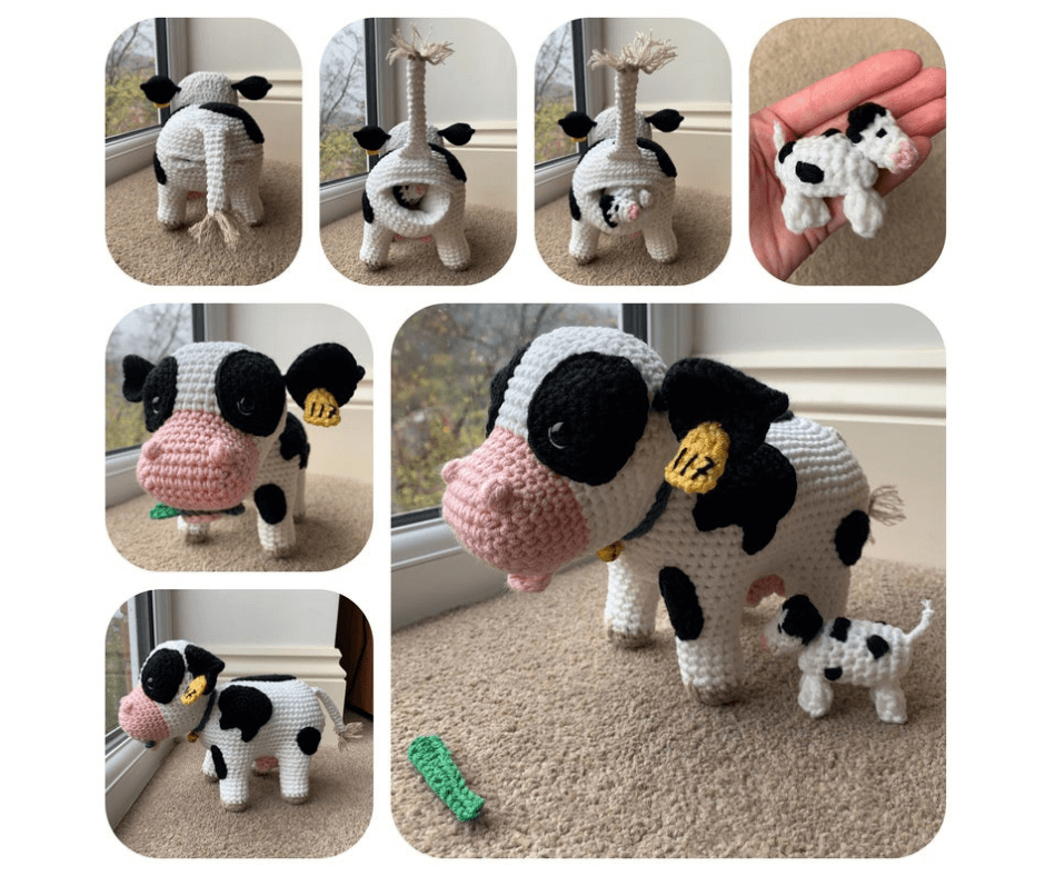 Cow With Calf Crochet Pattern