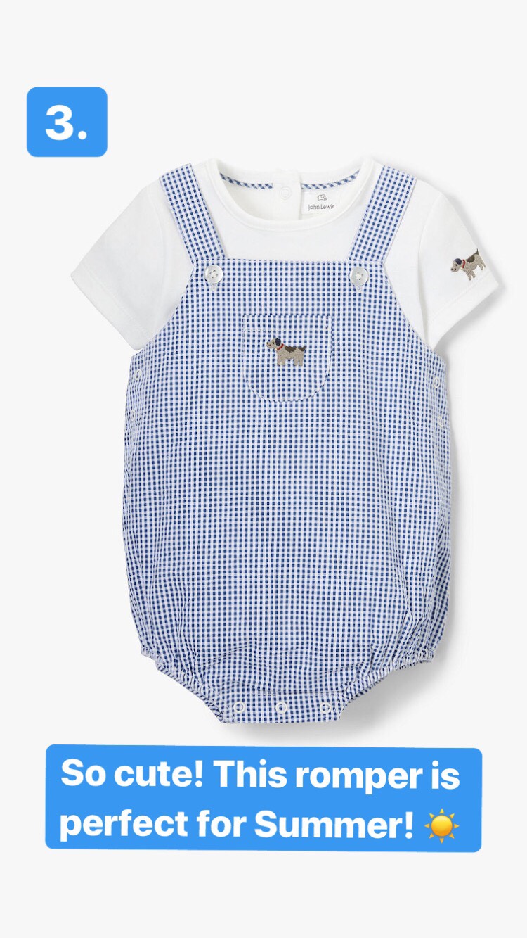 dog gingham romper