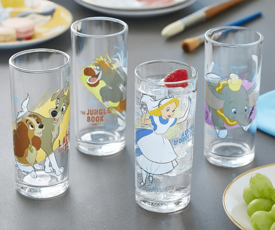 Disney Parks Ink & Paint Glasses, Set 1 of 2