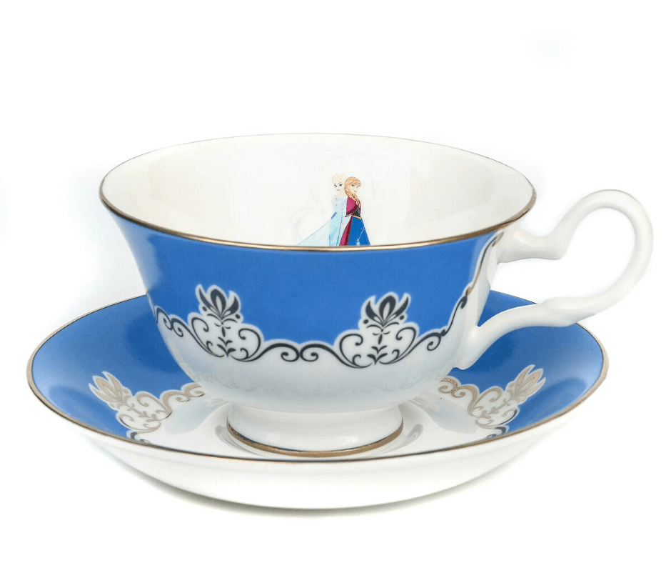 English Ladies Co. Frozen Fine Bone China Teacup and Saucer