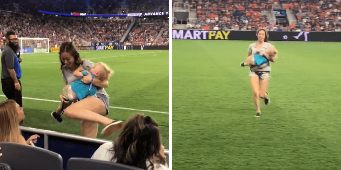 Mum Sabotages Toddler Pitch Invasion!