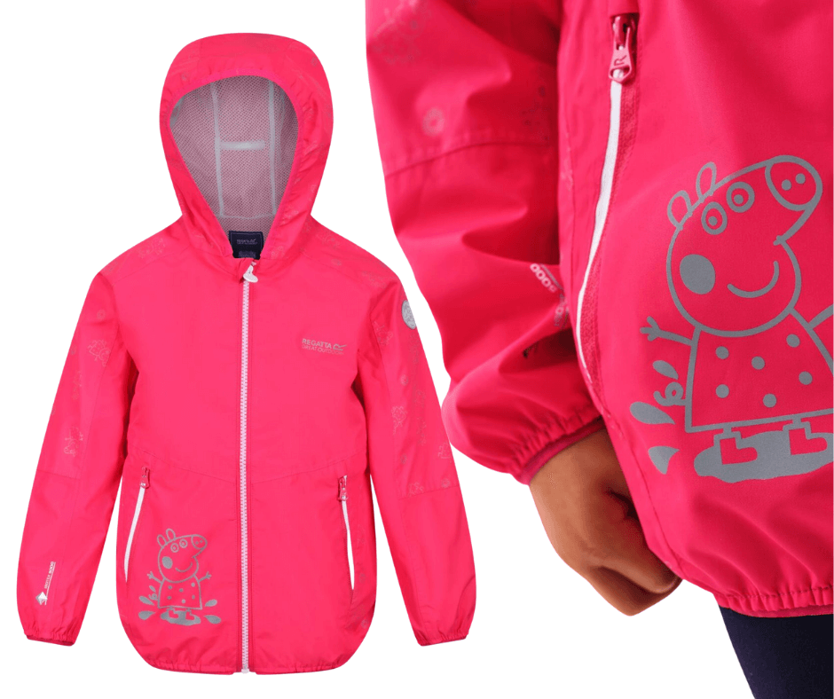Girls Regatta Peppa Pig Waterproof Jacket