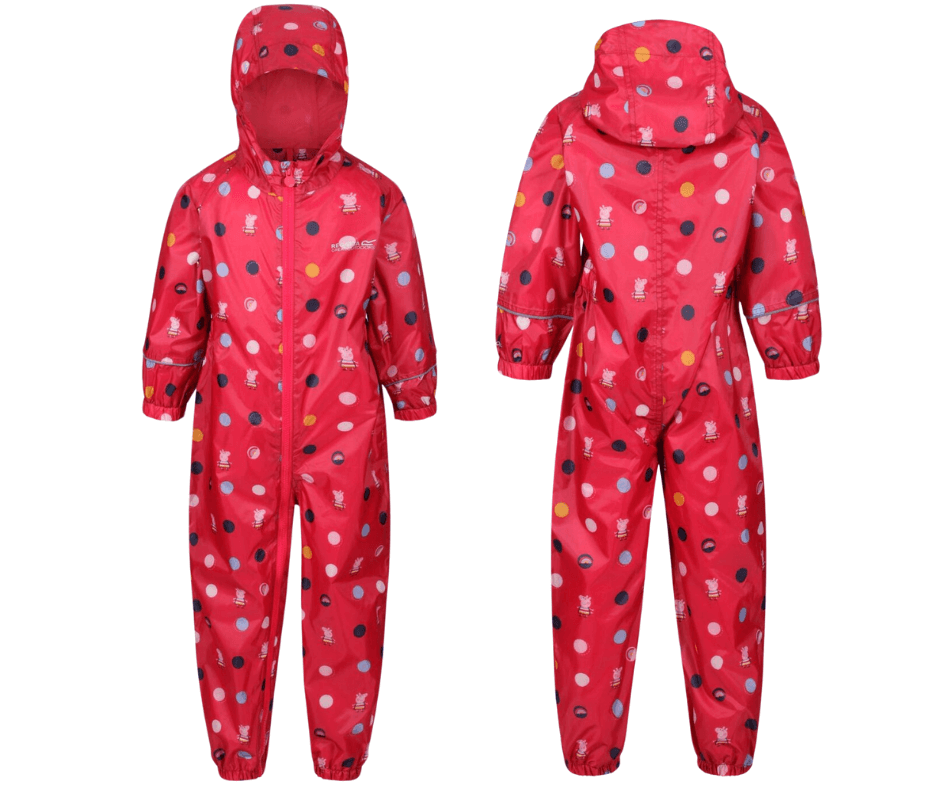 Girls Regatta Peppa Pig Waterproof Puddle Suit