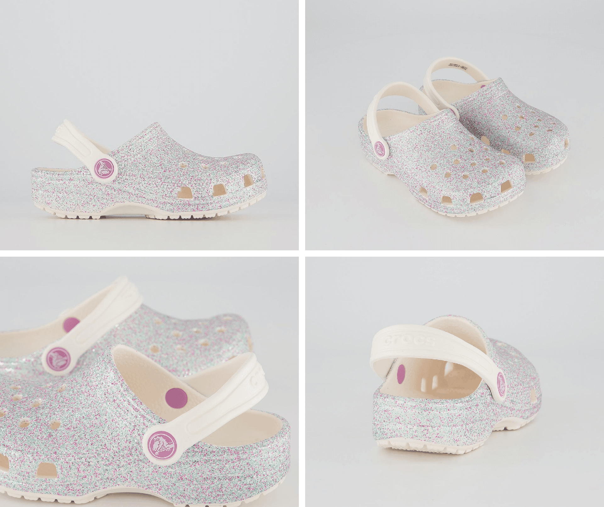 Glitter Oyster Crocs