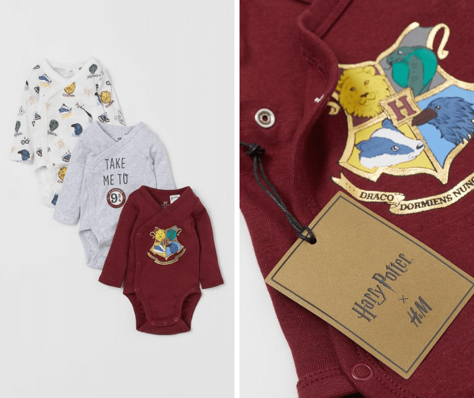 Harry Potter x H&M 3-pack wrapover bodysuits