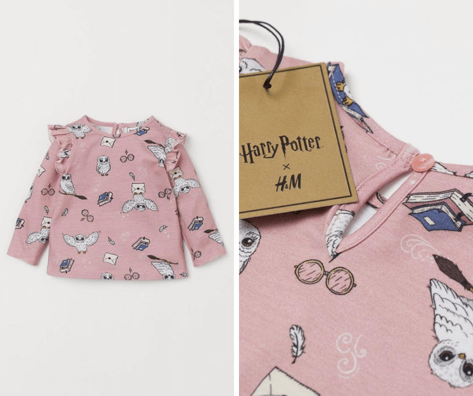Harry Potter x H&M Frill-trimmed jersey top