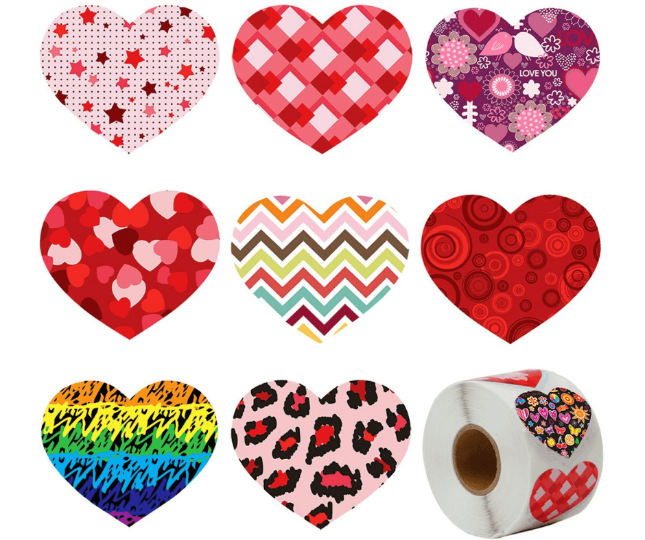 Heart Stickers Valentine's Day