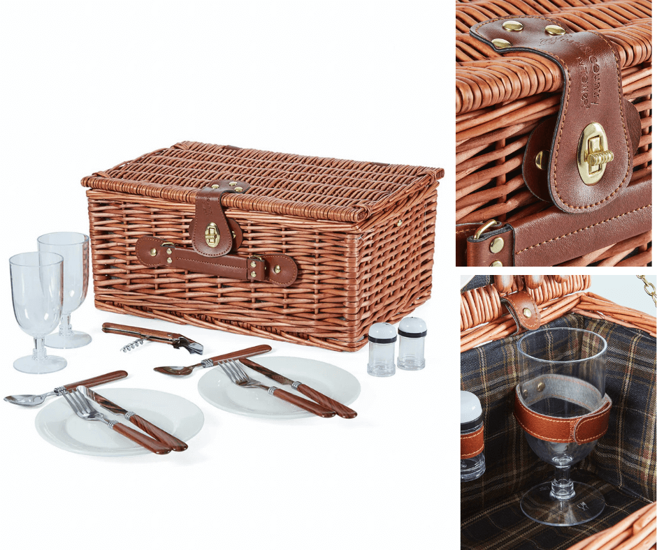 Heritage 2 Person Willow Picnic Hamper