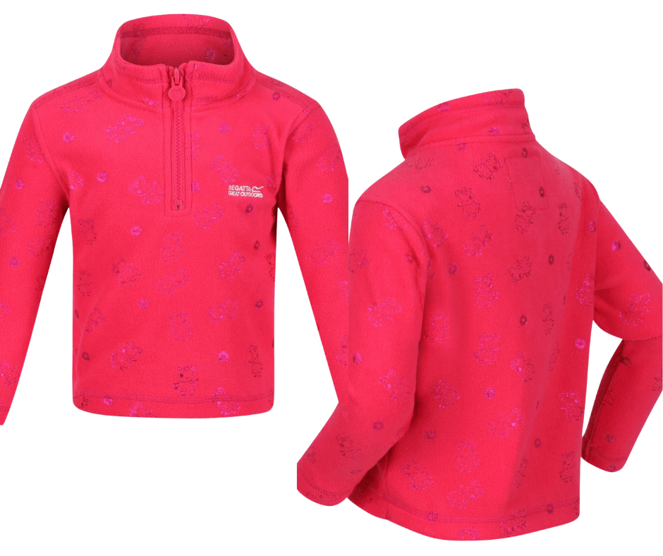 Kids Regatta Peppa Pig Lightweight Half Zip Fleece