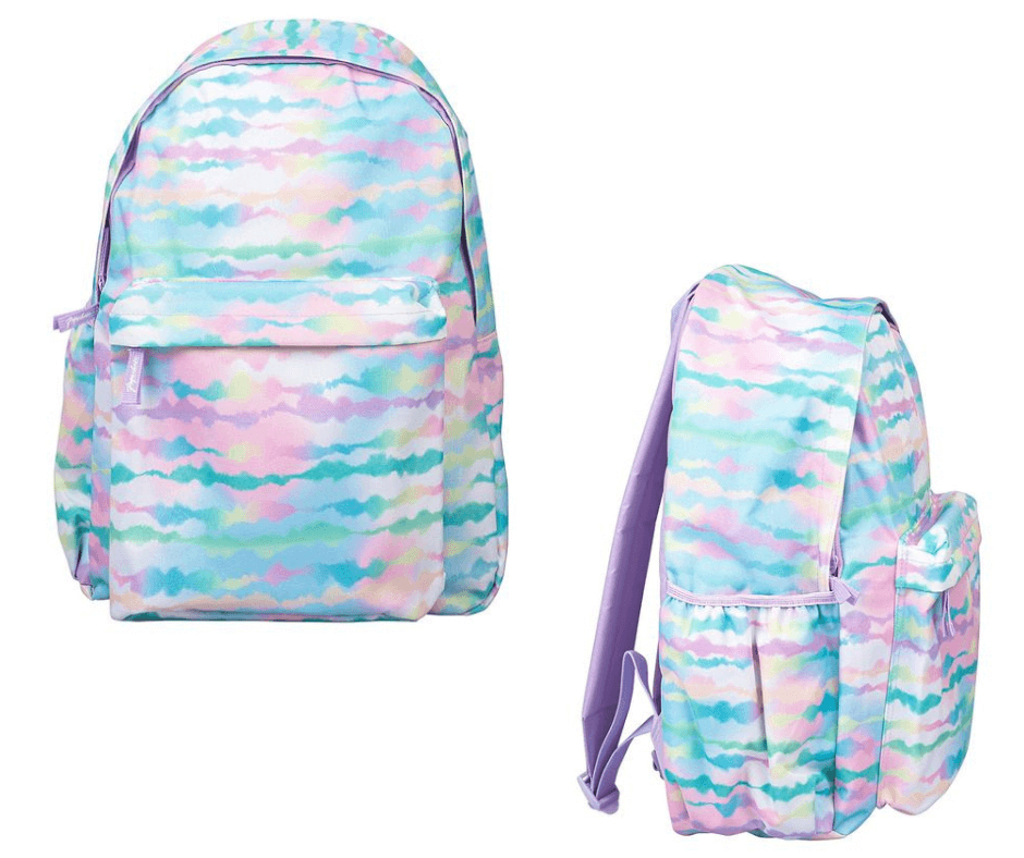 Marble print backpack