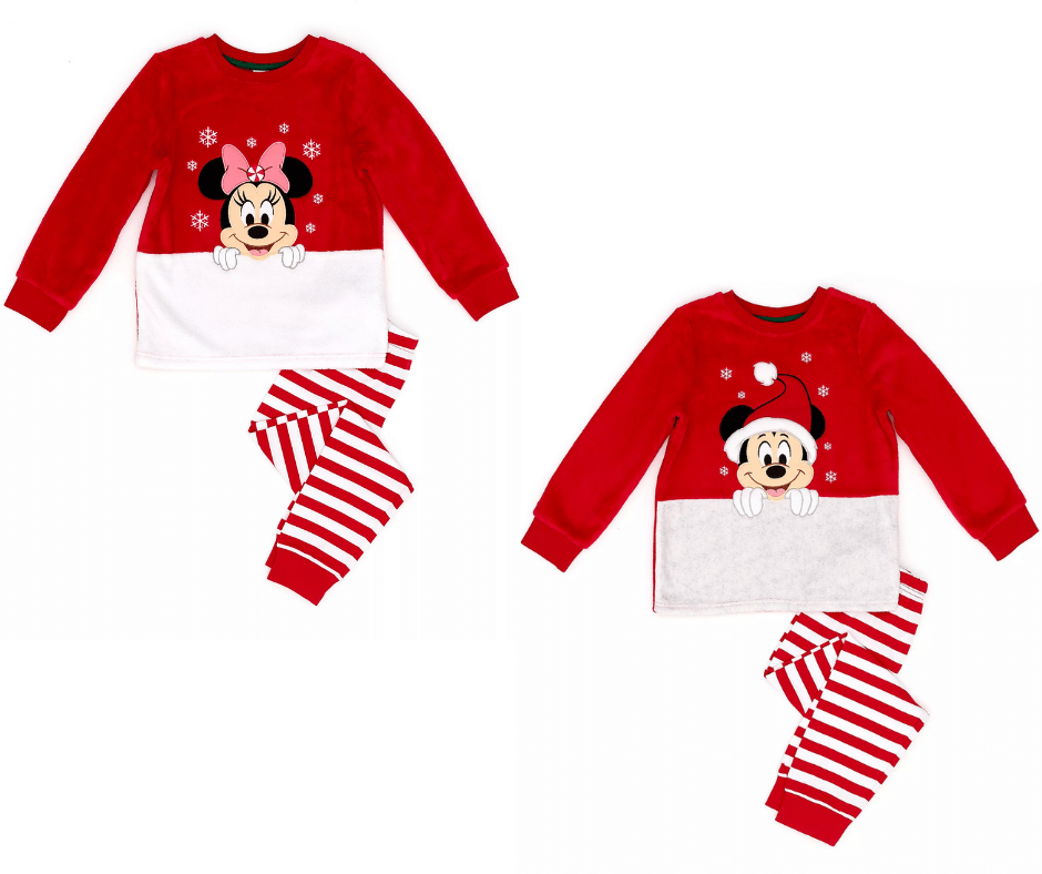 Mickey & Minnie Mouse Holiday Cheer Fluffy Pyjamas For Kids