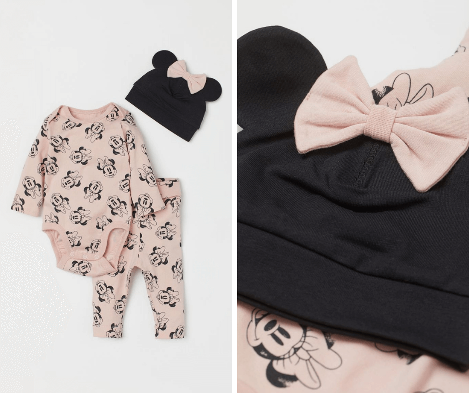 Minnie Mouse 3-piece jersey set