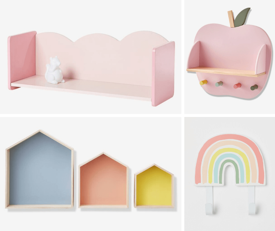 Pastel shelves