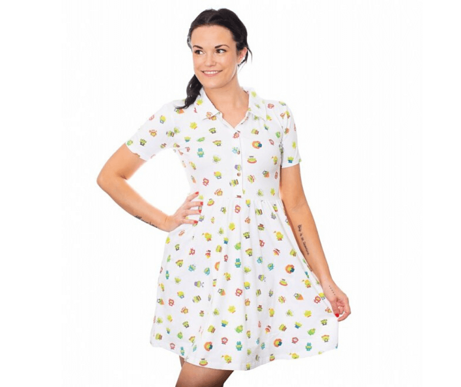 Pixar Aliens Button Up Dress