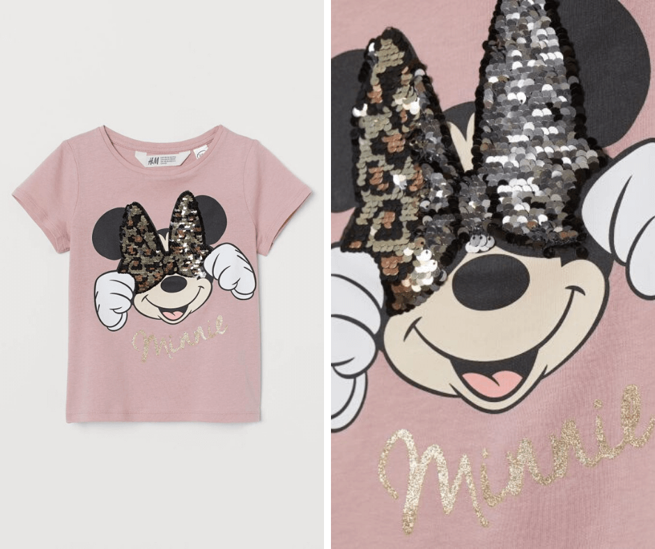 Reversible sequin T-shirt - minnie mouse