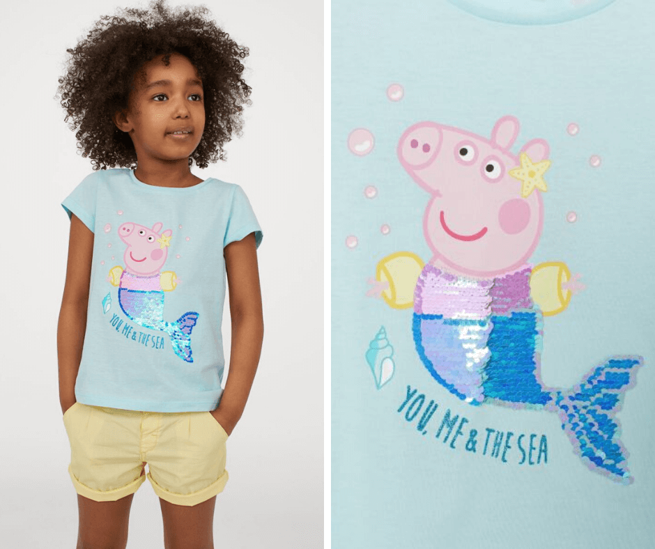 Reversible sequin T-shirt - peppa pig