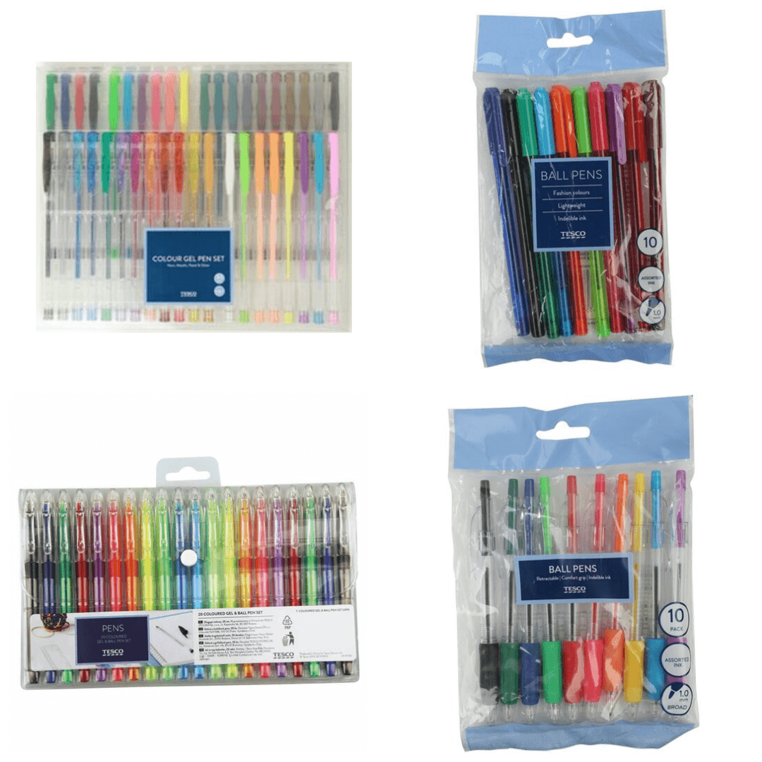 Tesco Coloured Pens Image