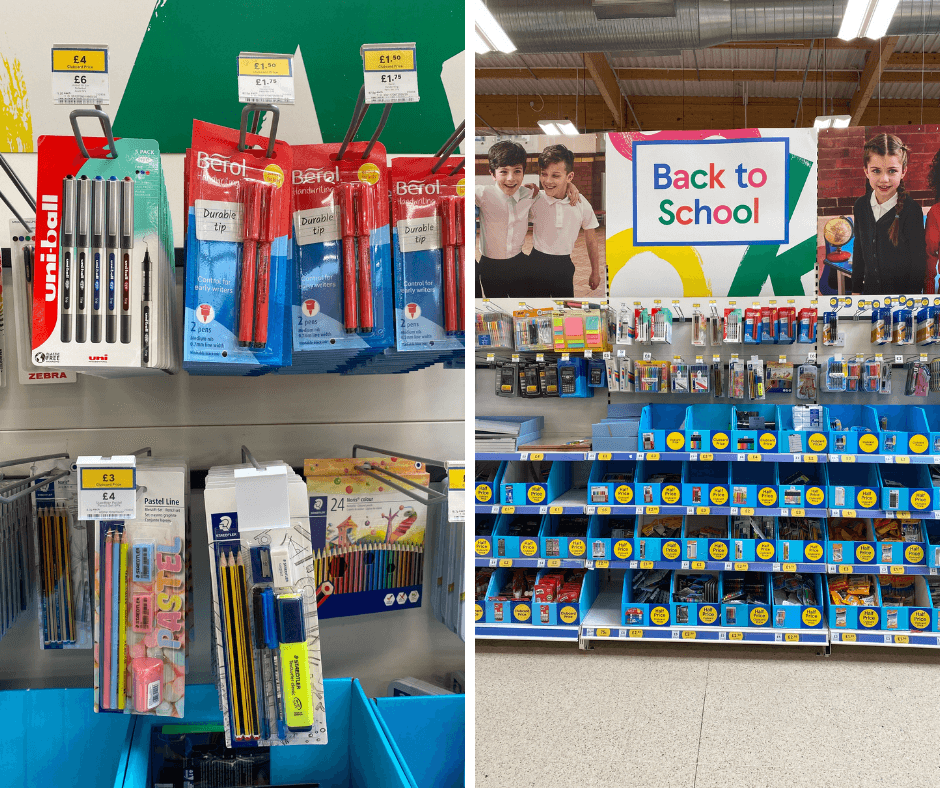 Tesco Stationery In Store Images