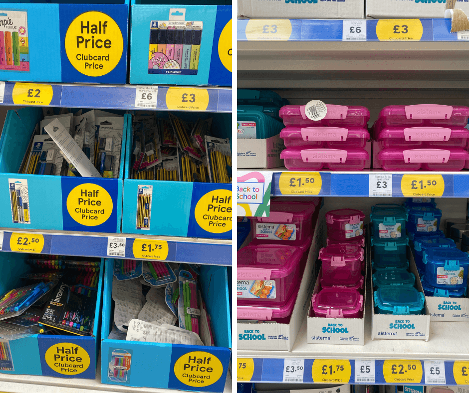 Tesco Stationery In Store Images