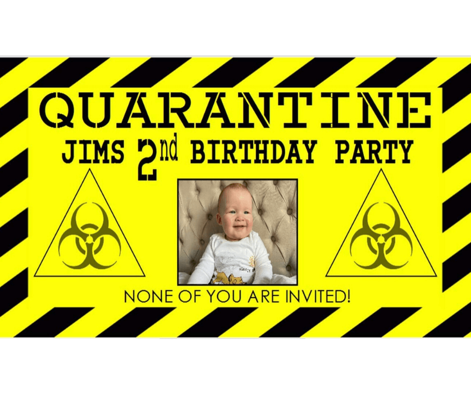 quarantine birthday banner