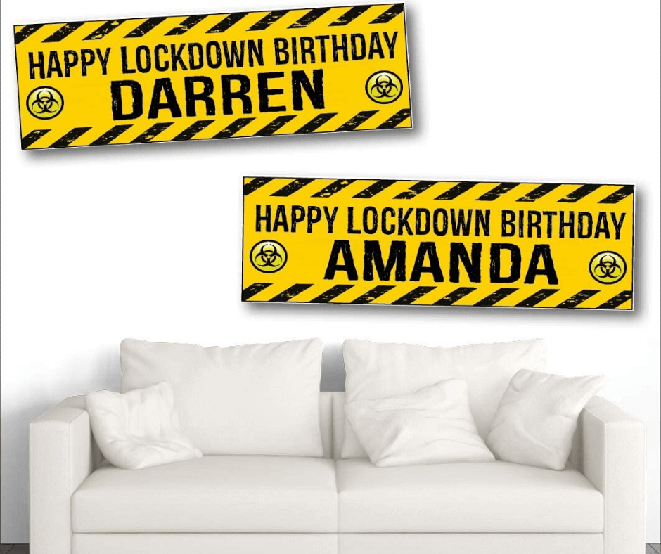 lockdown birthday banners