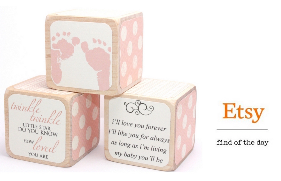 Shabby Chic Baby Wooden Blocks - Etsy Fins Of The day