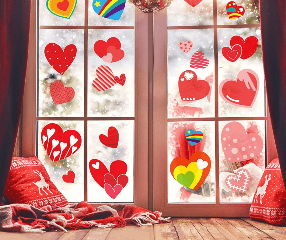 Valentine's Day Window Stickers