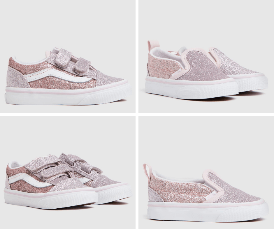 Vans glitter trainers and slip-ons