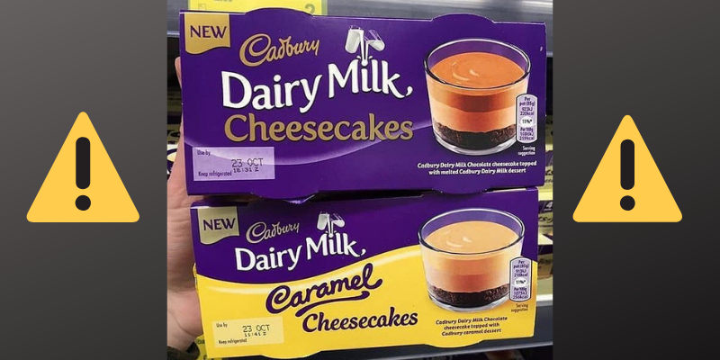 Muller UK Recall: Cadbury Cheesecake