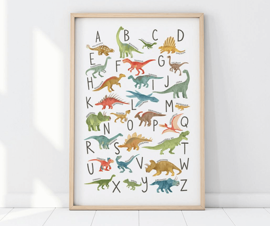 dinosaur alphabet print