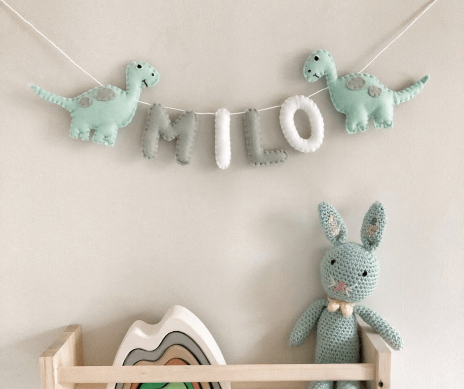 dinosaur name garland