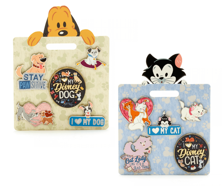 disney dogs and cats pin sets