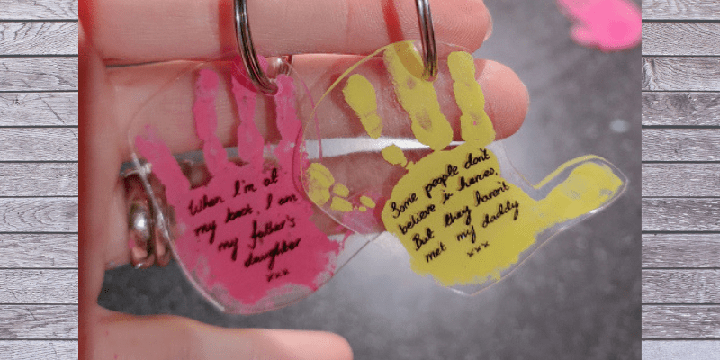 DIY Handprint Keyrings