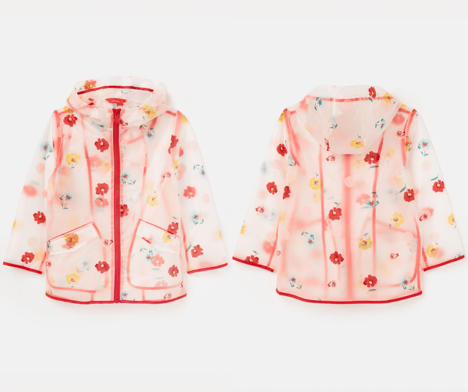 floral rain coat