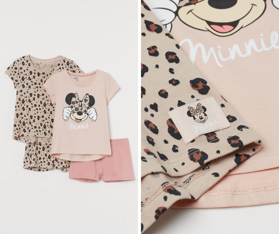 minnie mouse 2 pack pyjamas