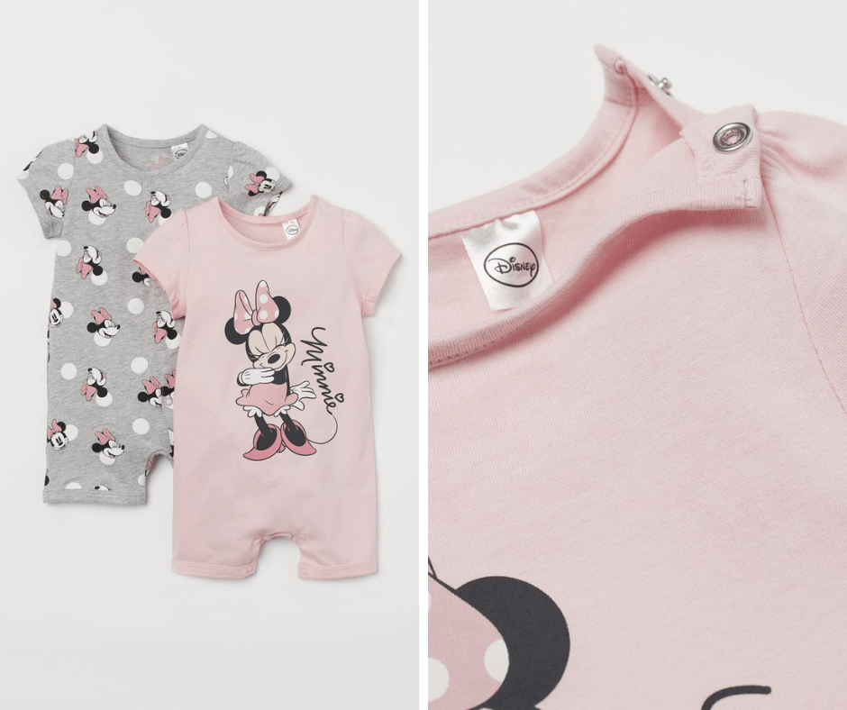 minnie mouse 2 pack rompers
