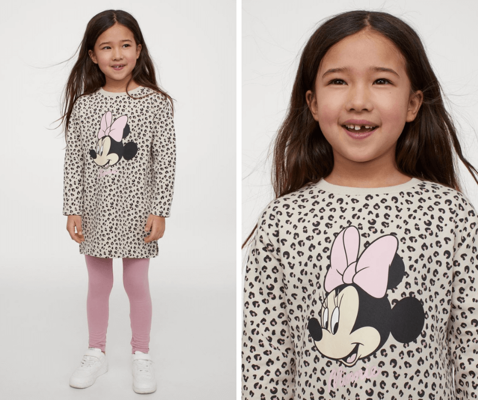 minnie mouse leopard print 2 piece set