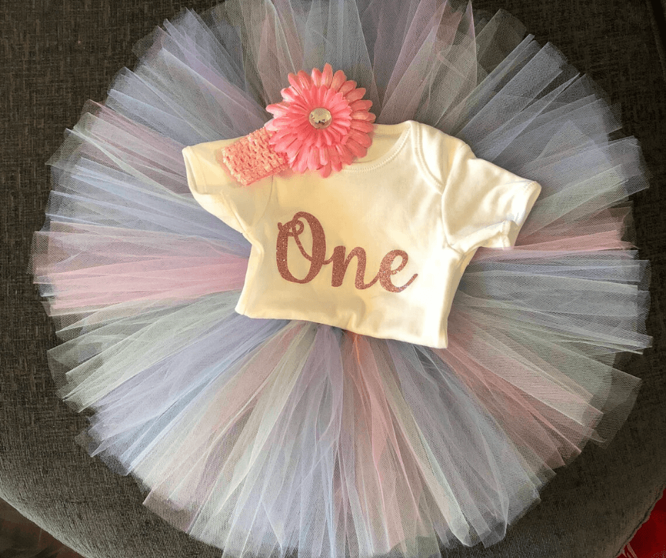 pastel tutu firts birthday outfit