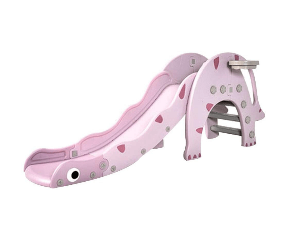 pink dino climbing frame